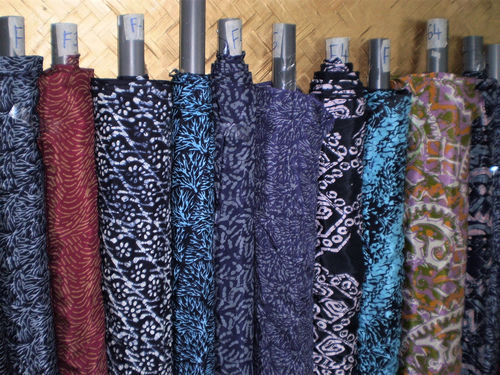 Cloth rolls with batik art