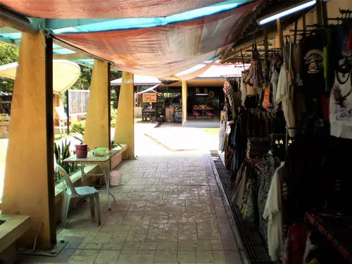 Stalls at Black Sand Beach