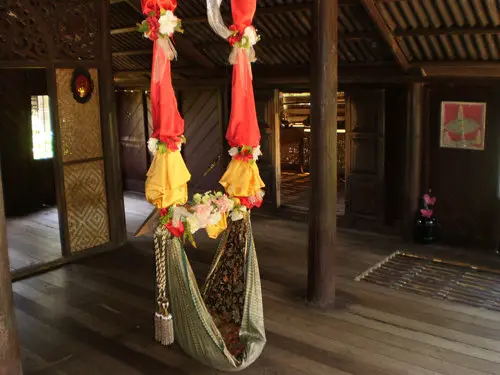 Inside traditional Malay house