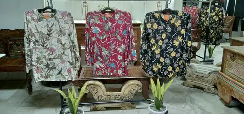 Batik print shirts at Atma Alam